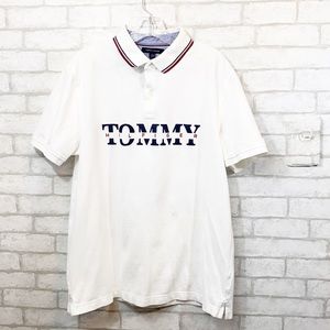 Tommy Hilfiger polo spell out shirt size XL
